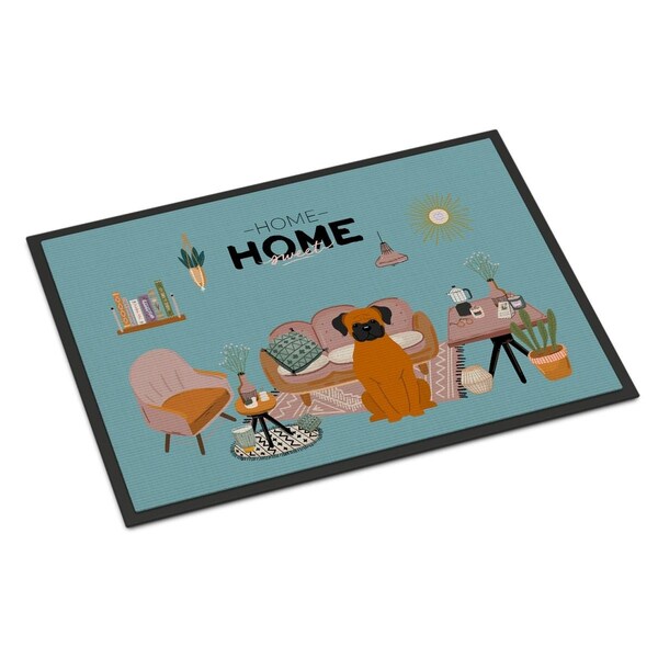 Carolines Treasures 24 x 36 in. Fawn Boxer Sweet Home Indoor or Outdoor Mat - CK7960JMAT