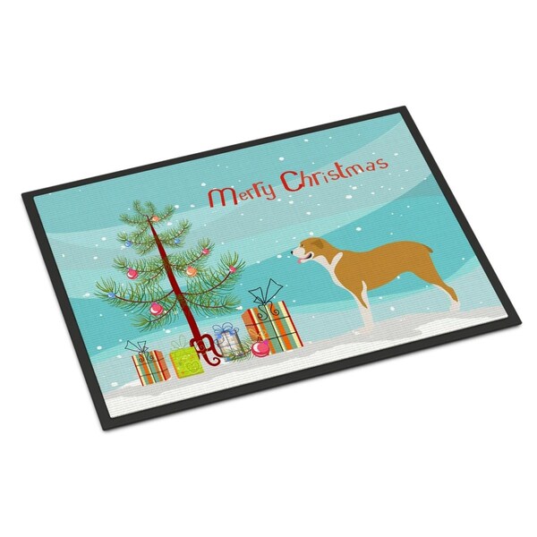 Carolines Treasures Belgium Mastiff Christmas Indoor or Outdoor Mat - 18 x 27 in. - BB8489MAT