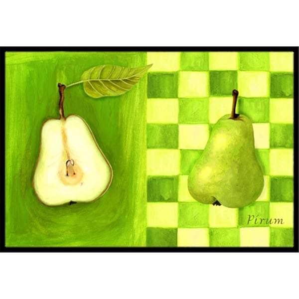 Carolines Treasures Pear by Ute Nuhn Indoor or Outdoor Mat- 24 x 36 - WHW0121JMAT