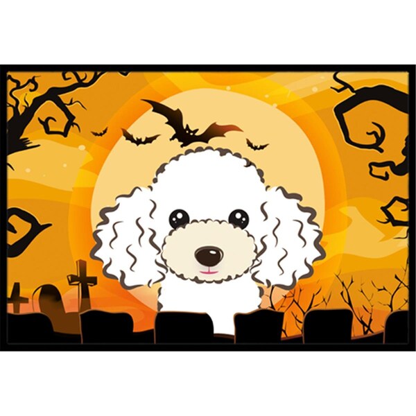 Carolines Treasures Halloween White Poodle Indoor and Outdoor Mat- 24 x 36 in. - BB1815JMAT