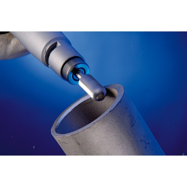 Pferd Carbide Bur - Cylind. (Radius End), DBL Cut - 1" x 1" x 1/4" Shank - SC-9 - 24512