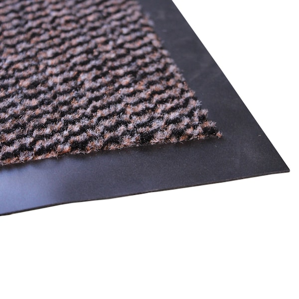 Floortex Door Mat, Polypropylene, 0.25 in Thick, Brown, 36 in W x 60 in L - FR49150DCBR