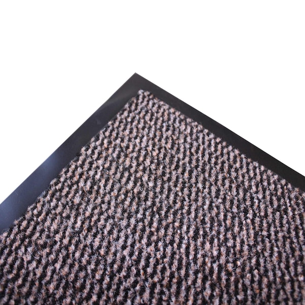 Floortex Door Mat, Polypropylene, 0.25 in Thick, Brown, 36 in W x 60 in L - FR49150DCBR