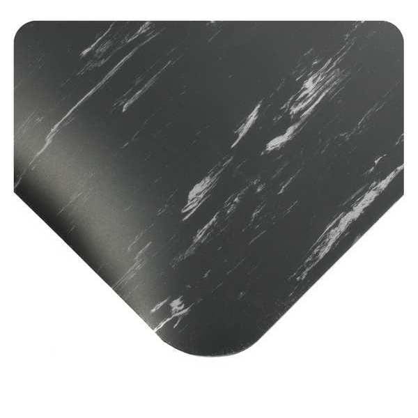 Wearwell Antifatigue Mat, 7 ft. L x 3 ft. W, 1/2" Thickness, Marble, Charcoal - 494.12X3X7CH