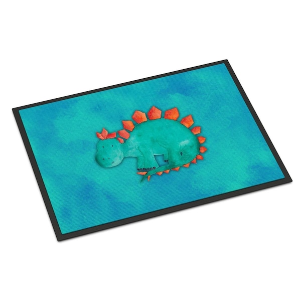 Carolines Treasures 18 x 27 in. Stegosaurus Watercolor Indoor or Outdoor Mat - BB7399MAT