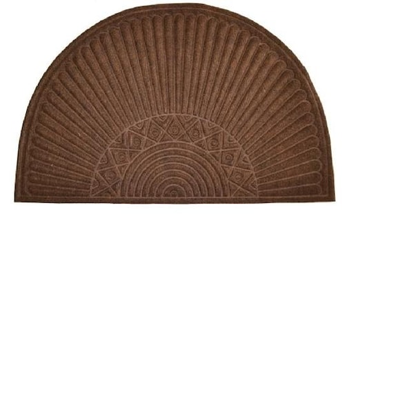 Imports Decor Inc Imports Decor 867SMT Brown Half Round Door Mat - 867SMT