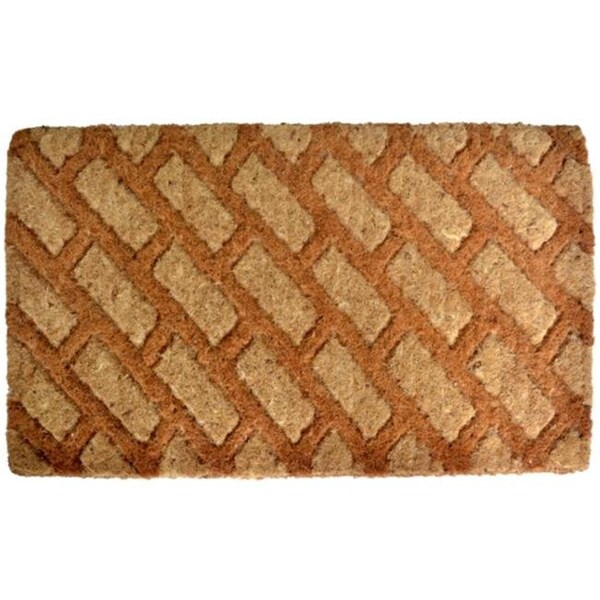 Imports Decor Inc Imports Decor 686TCM 1.5"H x 30"W x 18"D Diagonal Bricks Welcome Mat - 686TCM