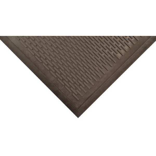 Condor Entrance Mat, Rubber, 1/4 in Thick, Black, 3 ft W x 5 ft L - 49Y301