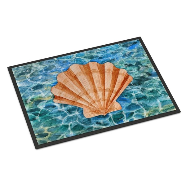 Carolines Treasures 24 x 36 in. Scallop Shell & Water Indoor or Outdoor Mat - BB5367JMAT