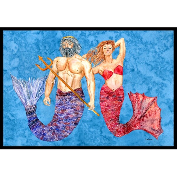 Jensendistributionservices 18 x 27 In. Mermaid and Merman Indoor or Outdoor Mat - MI2554178