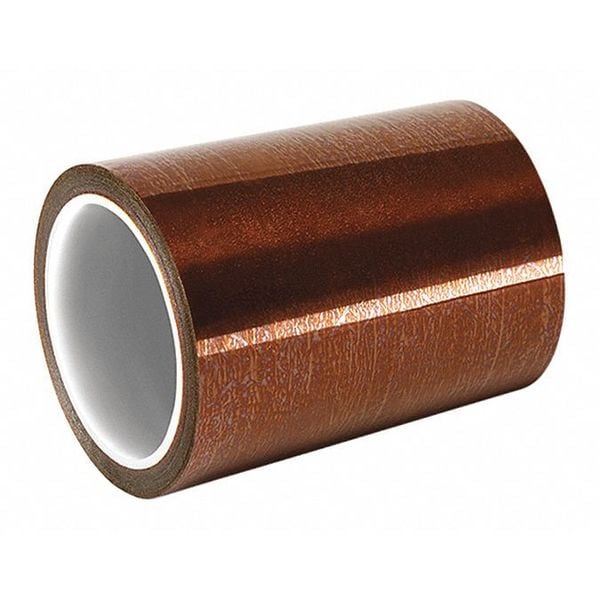 3M Film Tape, Polyimide, Amber, 4 In. x 5 Yd. - 5413