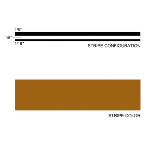Prostripe Single Color Multiple Striping Tape, 150 ft x 5/16 in, Copper Metallic - R42018