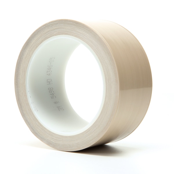 3M Film Tape, PTFE, Beige, 2In x 36Yd, PK24 - 5498