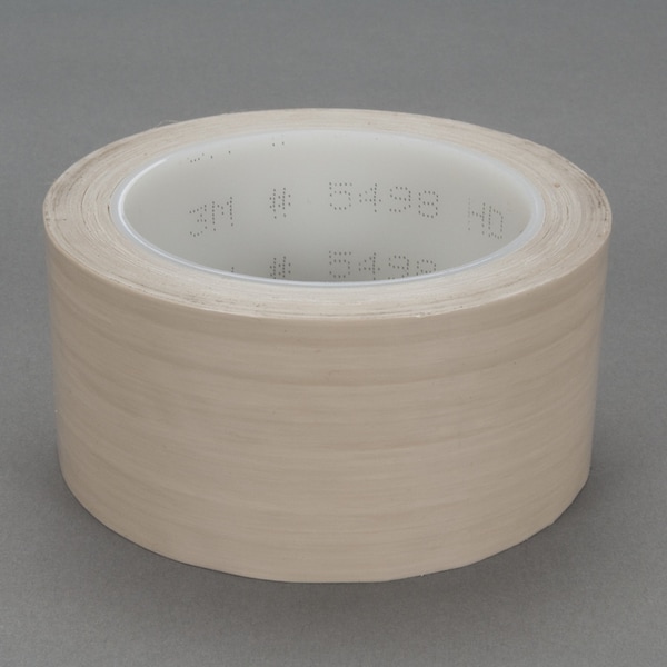 3M Film Tape, PTFE, Beige, 2In x 36Yd, PK24 - 5498