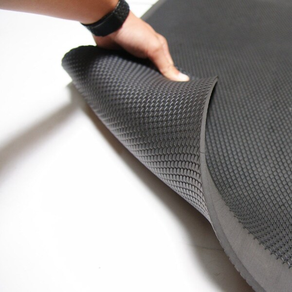 Rubber-Cal Antifatigue Mat, 3 ft. L x 2 ft. W, 3/4 in Thickness, Rubber, Black - 03-231-100-BK-23