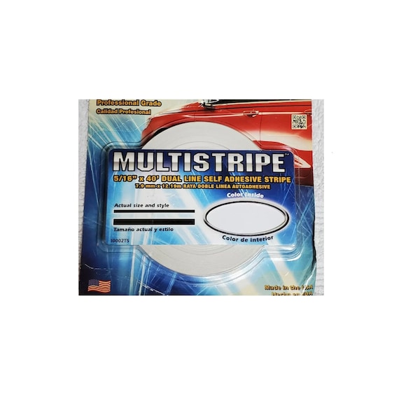 Prostripe Multiple Striping Tape, 150 ft x 1/2 in, White - R43208