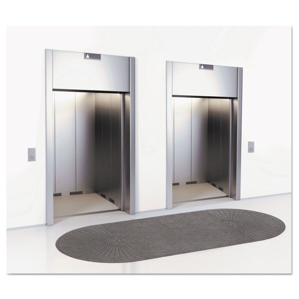 Guardian Floor Protection Floor Mat, 0.25" Thick, Charcoal, 96 in W x 36 in L - EGDDF030804