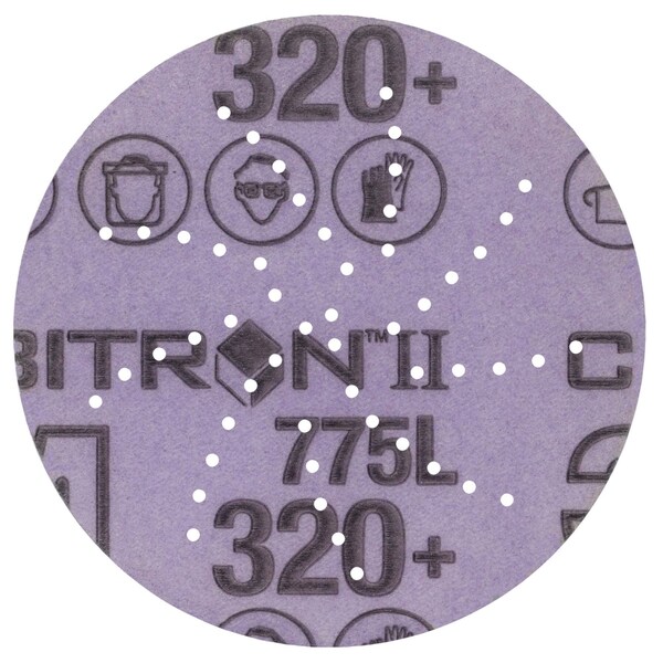 Xtract 3M Cubitron II Film Disc, 320+, 3 in, Die 300DS, 50/Carton, 250PK - 775L