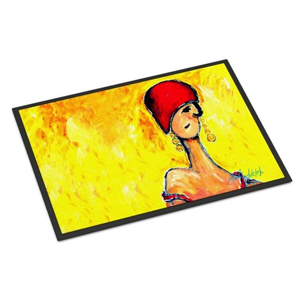 Carolines Treasures Azalines Earrings Lady Indoor or Outdoor Mat, 24 x 36 in. - MW1219JMAT