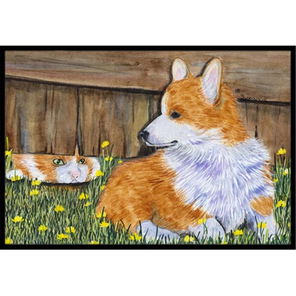Carolines Treasures 18 x 27 in. Corgi Indoor Outdoor Doormat - SS8213MAT