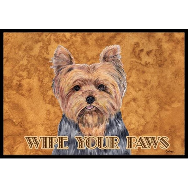 Carolines Treasures Carolines Treasures SC9123MAT 18 x 27 in. Yorkie Indoor & Outdoor Doormat - SC9123MAT