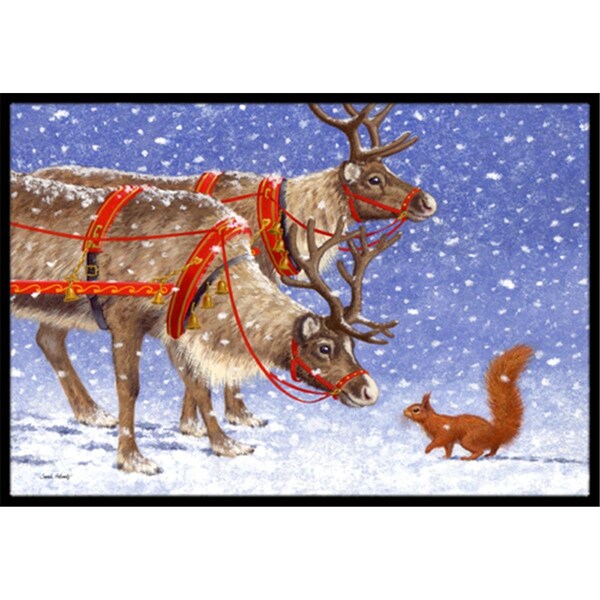 Carolines Treasures Reindeer and Squirrel Indoor or Outdoor Mat- 18 x 27 - ASA2173MAT