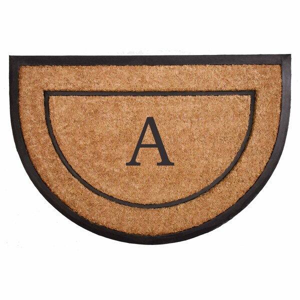 Calloway Mills Monogram Door Mat, Black, Natural, 24 in W x 36 in L - 106572436A
