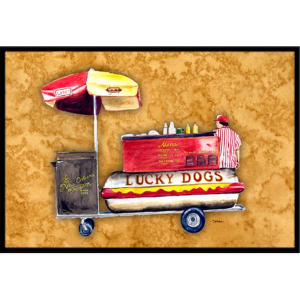 Carolines Treasures Hot Dog Indoor Or Outdoor Doormat- 24 x 36 in. - 8781JMAT