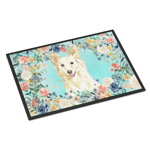 Carolines Treasures 24 x 36 in. White Collie Indoor or Outdoor Mat - CK3403JMAT