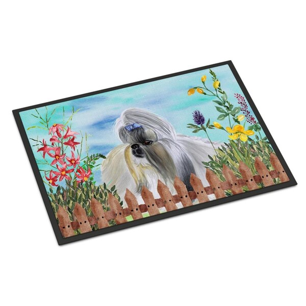 Carolines Treasures Shih Tzu Spring Indoor or Outdoor Mat - 24 x 36 in. - CK1228JMAT