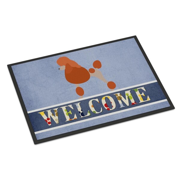 Carolines Treasures Royal Poodle Welcome Indoor or Outdoor Mat - 24 x 36 in. - BB8311JMAT