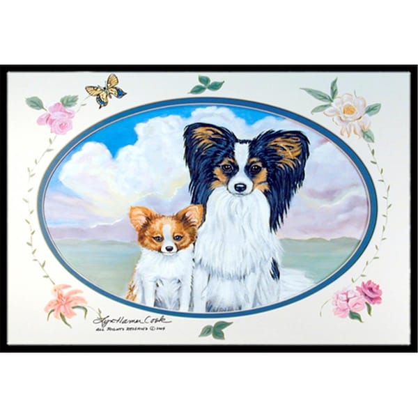 Carolines Treasures 18 x 27 in. Papillon Indoor Outdoor Mat - 7243MAT