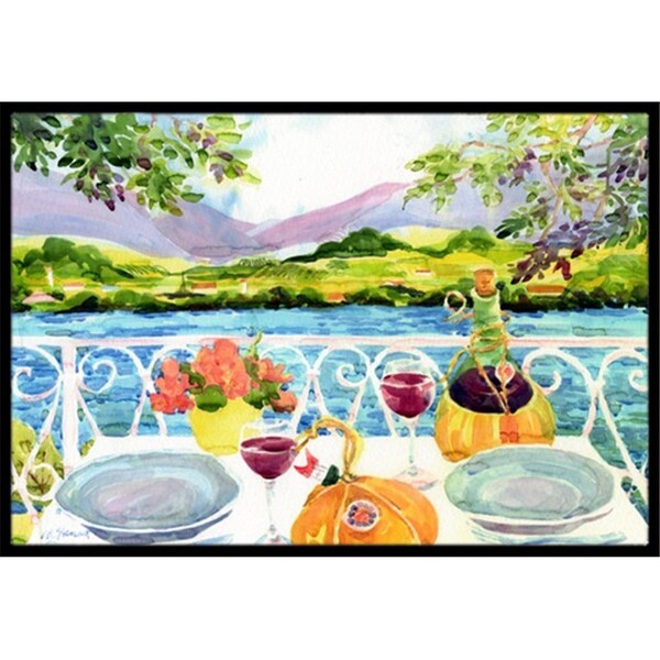 Carolines Treasures Afternoon of Grape Delights Wine Indoor or Outdoor Mat- 24 x 36 in. - 6139JMAT