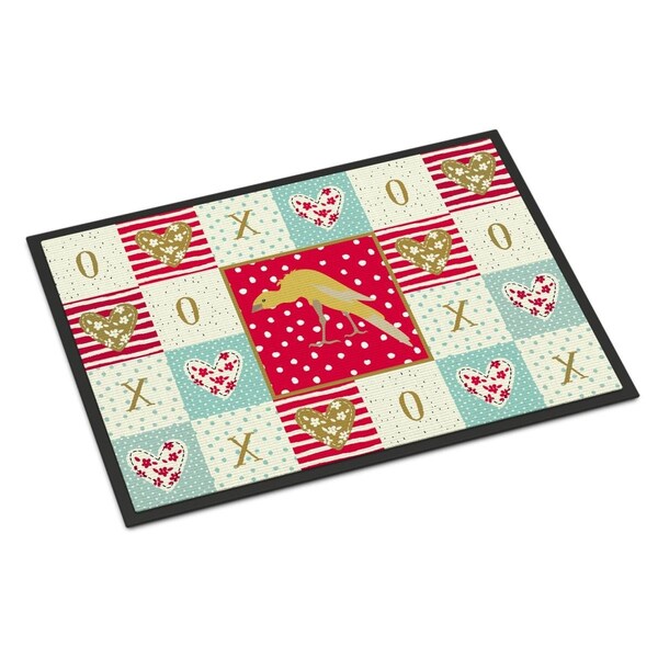 Carolines Treasures 24 x 36 in. Belgian Hunchback Canary Love Indoor or Outdoor Mat - CK5500JMAT