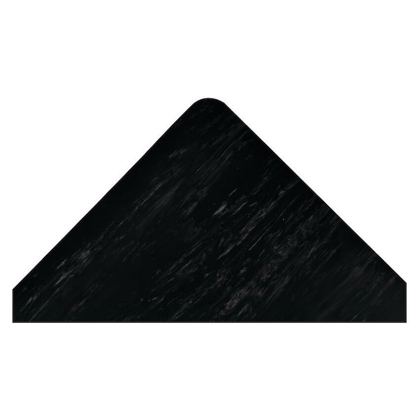 Notrax Antifatigue Mat, 3 ft L x 2 ft W, 1/2 in Thickness, Vinyl, Marble, Black/White - 470S2436BL