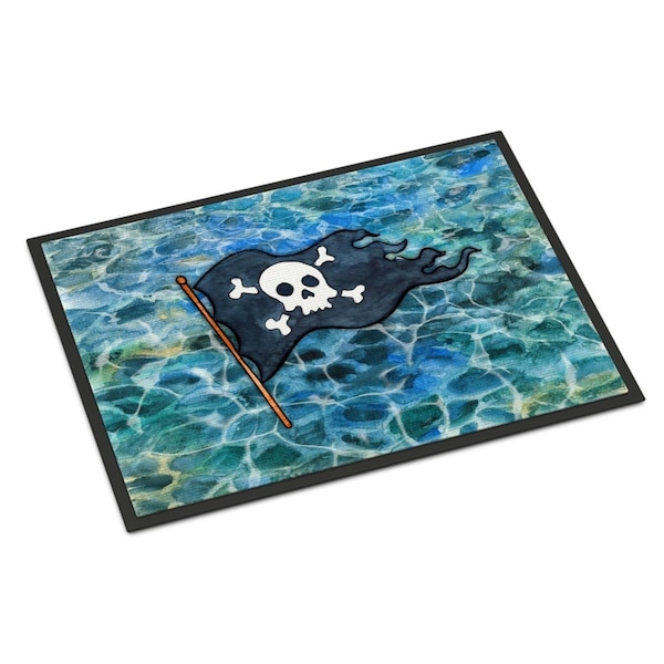 Carolines Treasures 18 x 27 in. Pirate Flag Indoor or Outdoor Mat - BB5342MAT