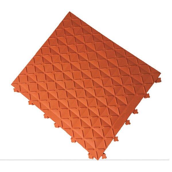 Ergo Advantage Safe-Flex Interlocking Antifatigue Mat Tile, 18 in W x 18 in L, Orange - A1-O