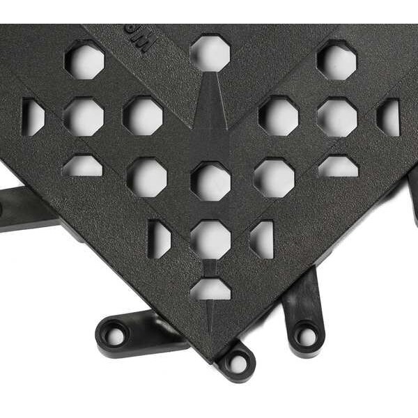 Wearwell Interlocking Drainage Mat Tile, Vinyl, 12 in W x 12 in L, 5/8 in Thick, 20 PK - 540