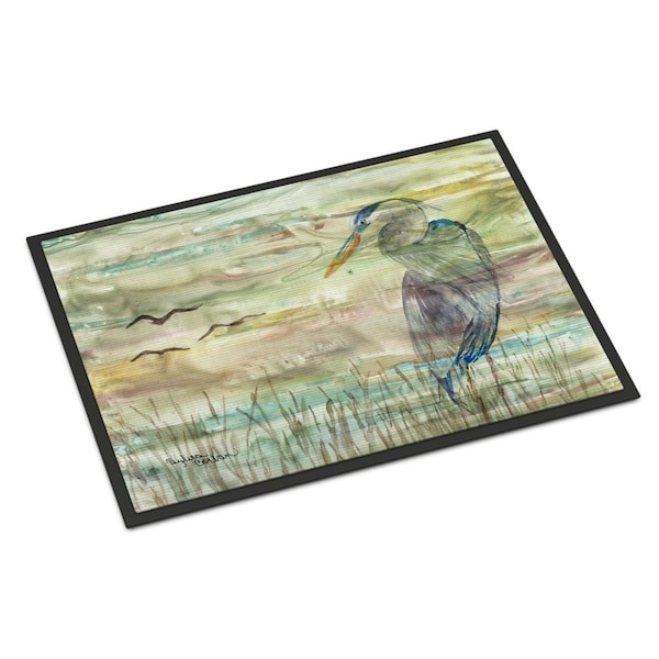 Carolines Treasures 24 x 36 in. Blue Heron Sunset Indoor or Outdoor Mat - SC2019JMAT