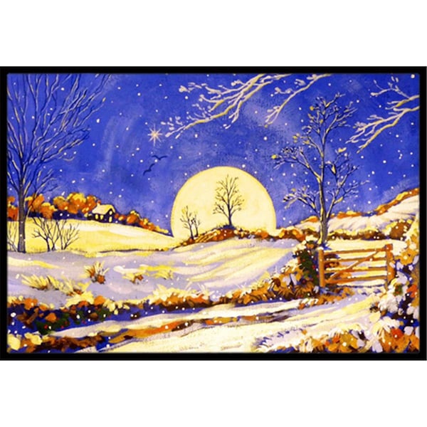 Carolines Treasures Winter Moonrise by Roy Avis Indoor or Outdoor Mat- 18 x 27 - ARA0139MAT