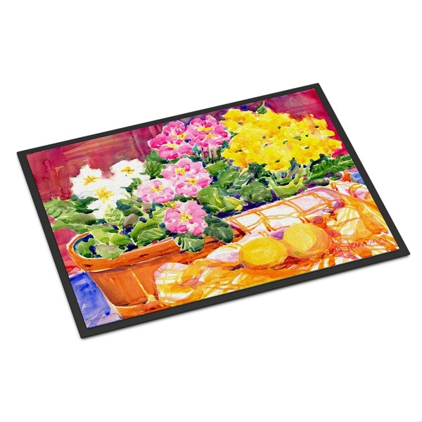 Carolines Treasures 6061JMAT 24 x 36 in. Flower - Primroses Indoor Or Outdoor Mat - 6061JMAT