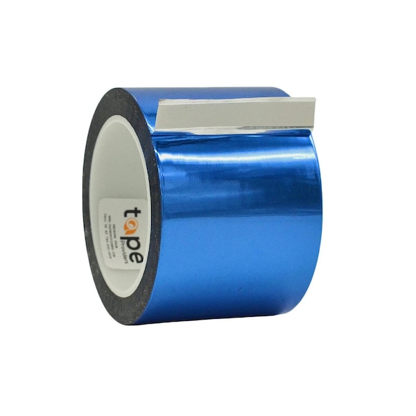 Wod Tape MPFT1 Metalized Polyester Mylar Film Tape Blue: 4 in. x 72 yds, 12PK - WOD MPFT1-04000-12-72-BLU