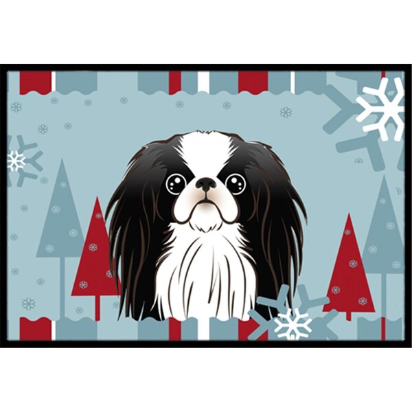 Carolines Treasures Winter Holiday Japanese Chin Indoor and Outdoor Mat- 18 x 27 in. - BB1726MAT