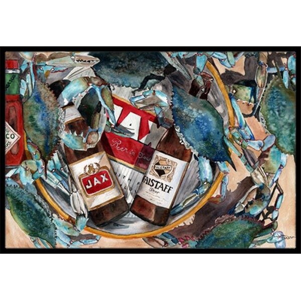 Carolines Treasures Carolines Treasures 8919JMAT New Orleans Beers And Crabs Indoor & Outdoor Mat; 24 x 36 in. - 8919JMAT