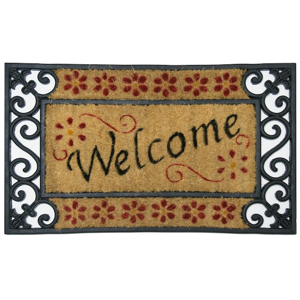 Rubber-Cal "Welcome Home" Coir Rubber Doormat, 18 by 30-Inch - 10-102-502