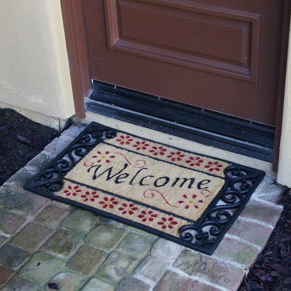 Rubber-Cal "Welcome Home" Coir Rubber Doormat, 18 by 30-Inch - 10-102-502