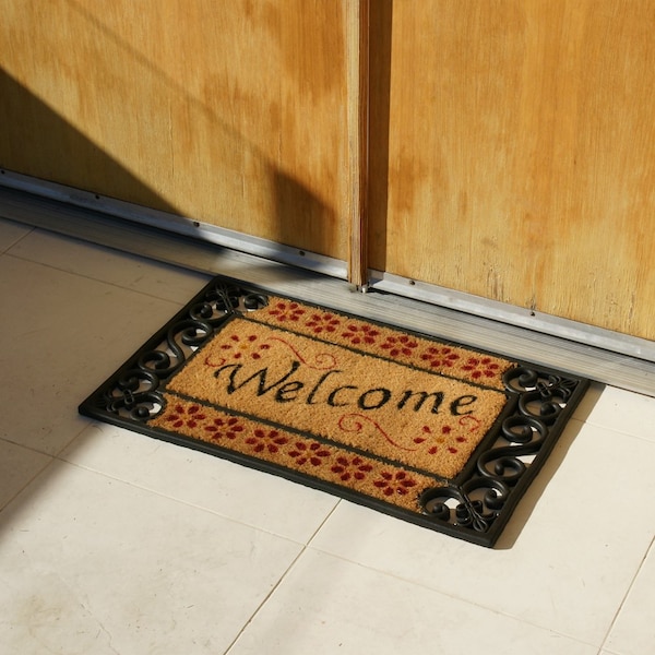 Rubber-Cal "Welcome Home" Coir Rubber Doormat, 18 by 30-Inch - 10-102-502