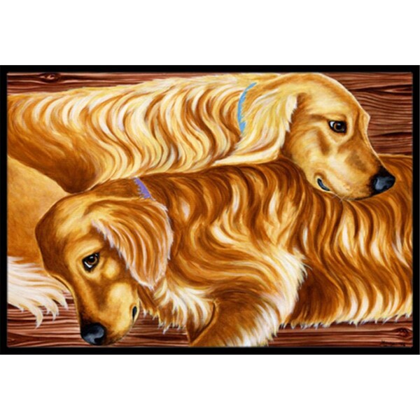 Carolines Treasures Zeus & Chloie the Golden Retrievers Indoor or Outdoor Mat, 24 x 36 - CA78392