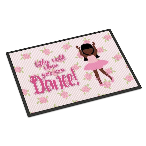Carolines Treasures 18 x 27 in. Ballet Long Hair African American Indoor or Outdoor Mat - BB5389MAT