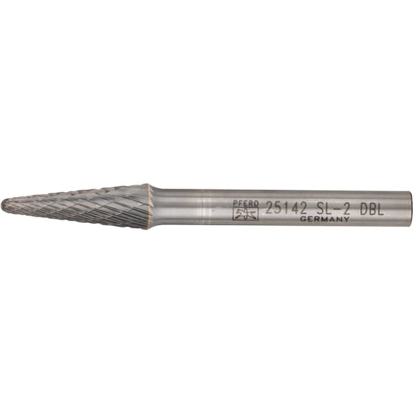 Pferd Carbide Bur - 14 Degree Taper, DBL Cut - 5/16" x 7/8" x 1/4" Shank - SL-2 - 25142
